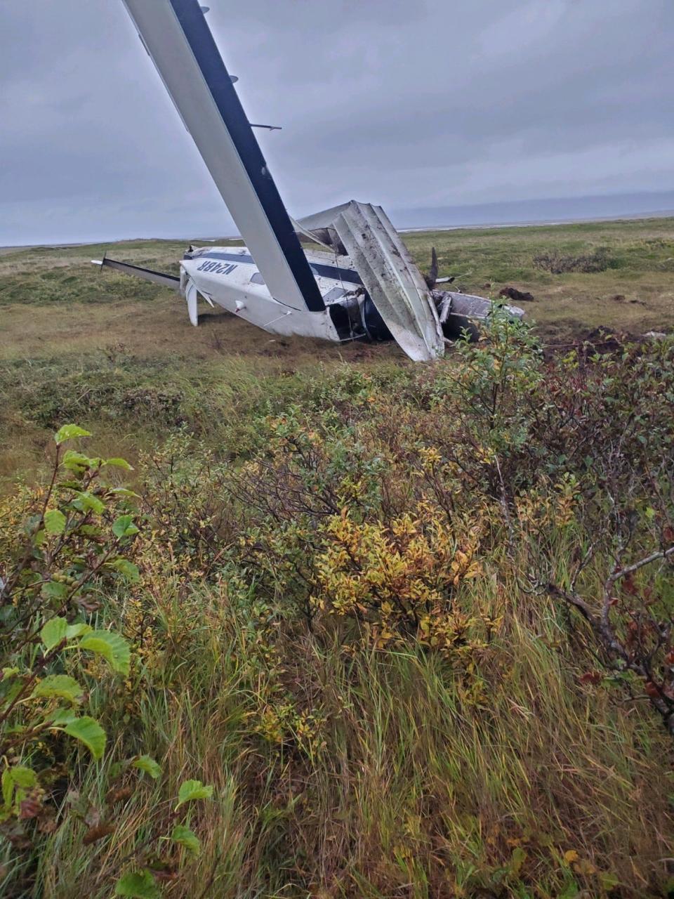 The float plane carrying Casey West and Cal Stefanko crashed in Alaska on Sept. 18. The Michigan friends sustained minor injuries, while their pilot escaped with cuts to his head requiring 17 stitches.