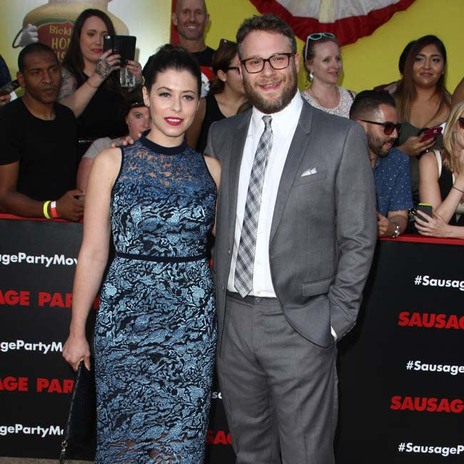 Lauren Miller y Seth Rogen credit:Bang Showbiz