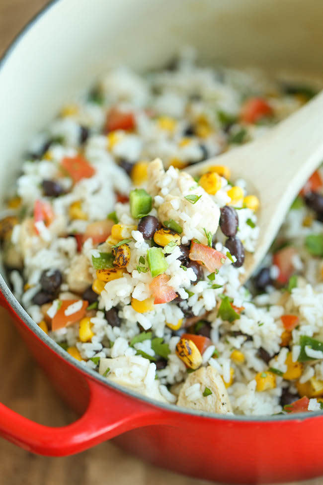 <strong>Get the <a href="https://damndelicious.net/2015/07/25/one-pot-beans-chicken-and-rice/" target="_blank">One Pot Beans, Chicken and Rice</a> recipe from Damn Delicious</strong>