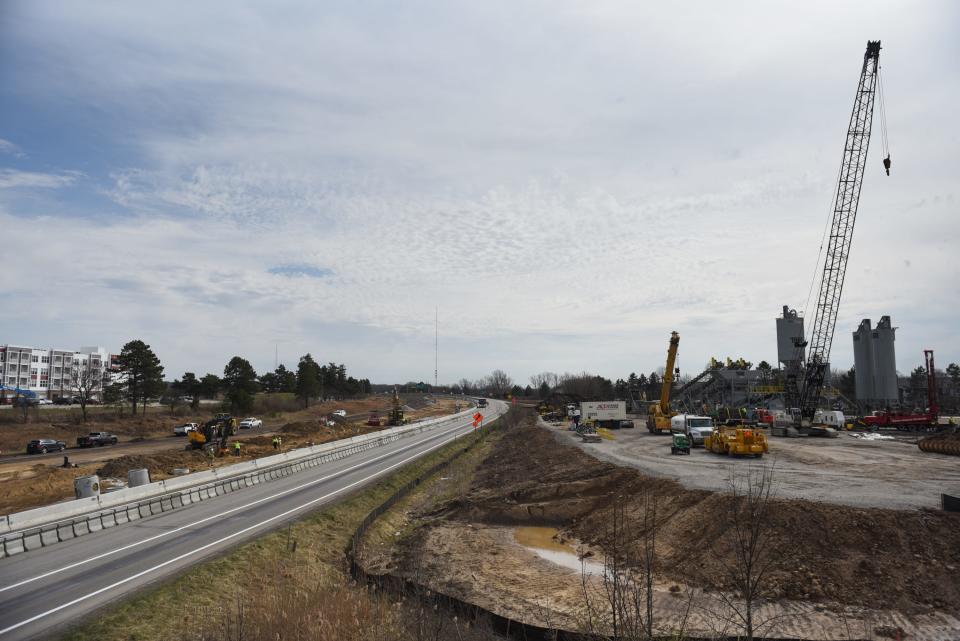 US-127 near Dunckel Road in Lansing seen under construction, Monday, March 25, 2024.