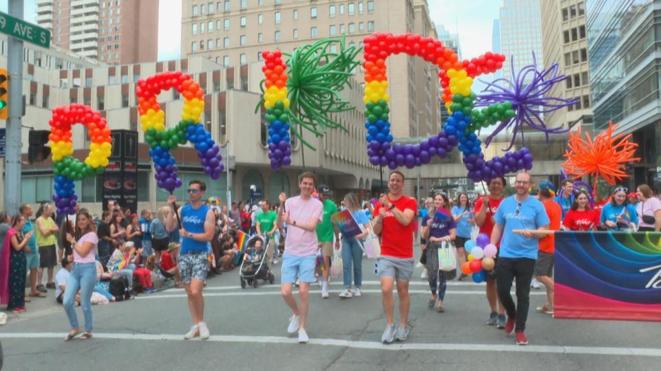 Thousands showed up in support of Calgary's LGBTQ community during the city's annual Pride parade on Sunday. 