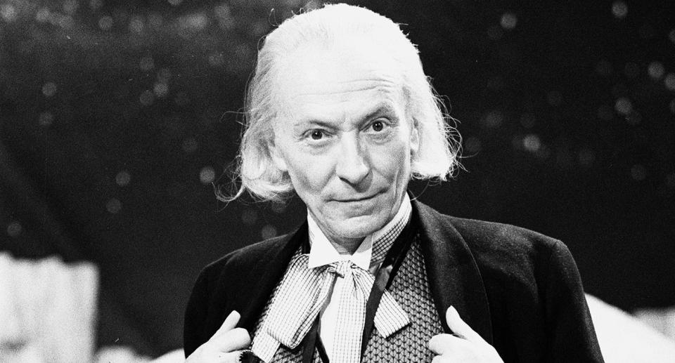 A black and white photo of William Hartnell in character as The Doctor in Doctor Who. (PA/Alamy/BBC)