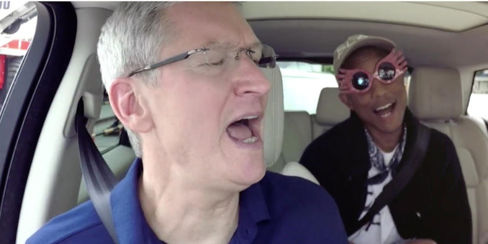 tim cook carpool karaoke