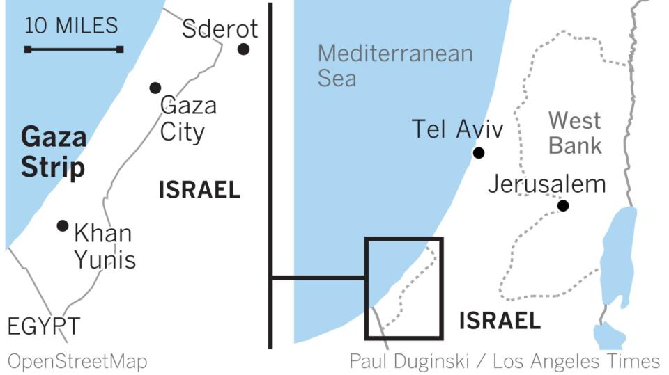 Locator maps of Israel and the Gaza Strip