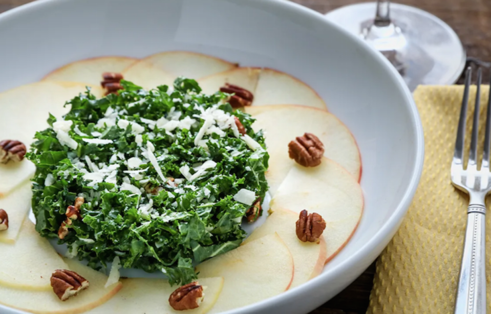 <p>Jon Ashton</p><p>This salad makes it easy to eat your greens. The apple and pecans add surprising crunch and sweetness. </p><p><strong>Get the recipe: <em><a href="https://parade.com/648855/jonashton/kale-and-apple-parmesan-salad/" rel="nofollow noopener" target="_blank" data-ylk="slk:Kale and Apple Parmesan Salad;elm:context_link;itc:0;sec:content-canvas" class="link ">Kale and Apple Parmesan Salad</a></em></strong></p><p><strong>Related: 55 <a href="https://parade.com/food/fall-salad-recipes" rel="nofollow noopener" target="_blank" data-ylk="slk:Best Fall Salad Recipes;elm:context_link;itc:0;sec:content-canvas" class="link ">Best Fall Salad Recipes</a></strong></p>