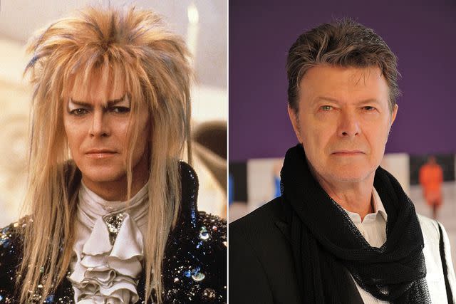 <p>Jim Henson Productions/Kobal/Shutterstock; Andrew H. Walker/Getty</p> David Bowie in 1986 and 2010