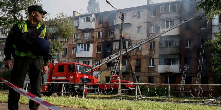 On the night of June 13, the Russian occupiers launched a rocket attack on a five-story building in Kryvyi Rih