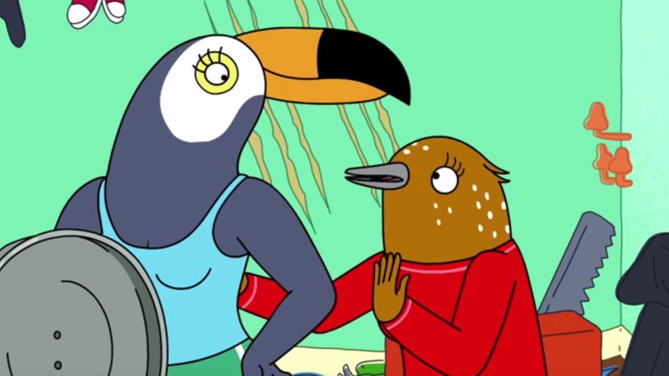 <p> <strong>Years:</strong> 2019 </p> <p> Few shows have explored our very human anxieties as well as the animated comedy Tuca and Bertie. Now, that probably seems like an odd statement, seeing as the show centres on two birds voiced by comedians Tiffany Haddish and Ali Wong. Yet, showrunner Lisa Hanawalt masterfully showcases the plights of 20- and 30-somethings in modern America with excellent, laugh-out-loud prowess. That Netflix has not renewed Tuca and Bertie for a second season is a travesty. <strong>Jack Shepherd</strong> </p>