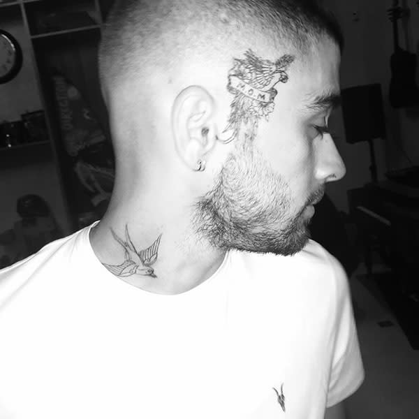 Zayn Malik Shaves His Head Debuts Three New Tattoos Plus See The 1d Reference 