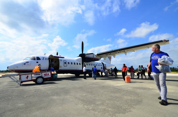 Olilit airport: Fly to Ambon, then transfer to Saumlaki in a smaller propeller aircraft. From Ambon, a flight to Olilit airport in Saumlaki takes approximately 45 minutes.