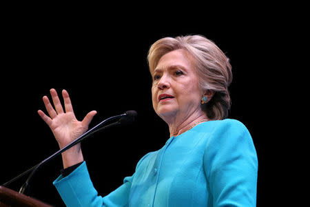 U.S. Democratic presidential nominee Hillary Clinton speaks at a fundraiser in Seattle, Washington, U.S., October 14, 2016. REUTERS/Lucy Nicholson