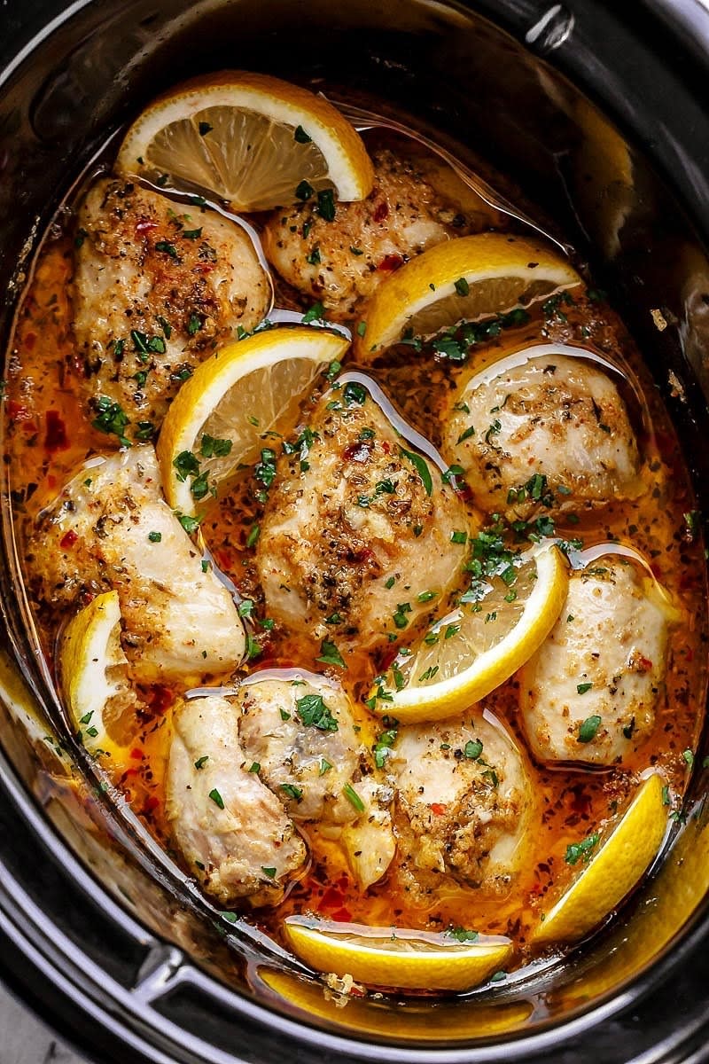 Crock Pot Lemon Garlic Butter Chicken