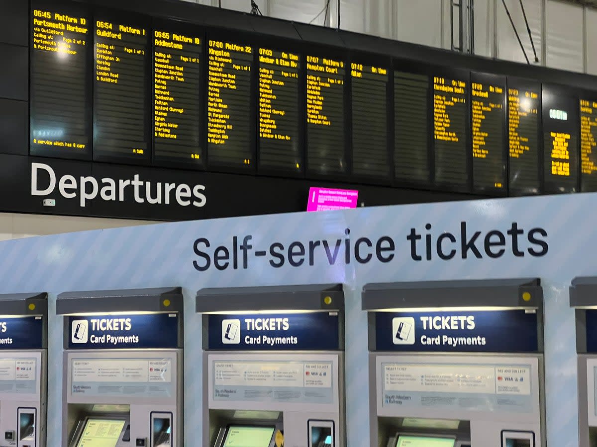 Simple minds: Ticket machines at London Waterloo, the busiest station in the UK (Simon Calder)