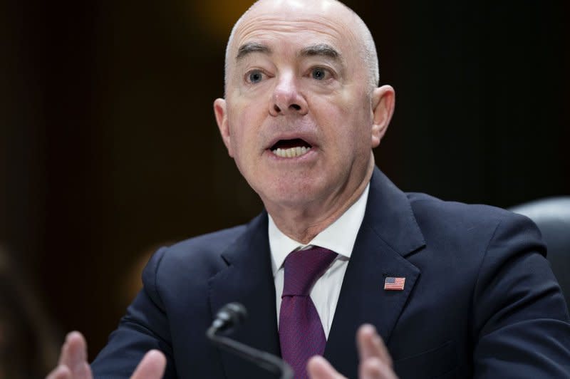 A House vote to impeach Homeland Security Secretary Alejandro Mayorkas over the border crisis stalled Monday night after eight Republicans voted with Democrats to shelve the resolution and send it to the Homeland Security Committee. Photo by Bonnie Cash/UPI
