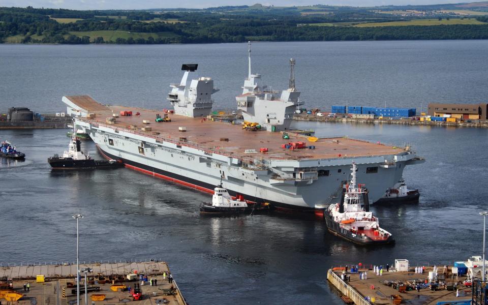 The ship is successfully floated out of the dock in which she was assembled. The float out came 13 days after the vessel was named by Her Majesty the Queen