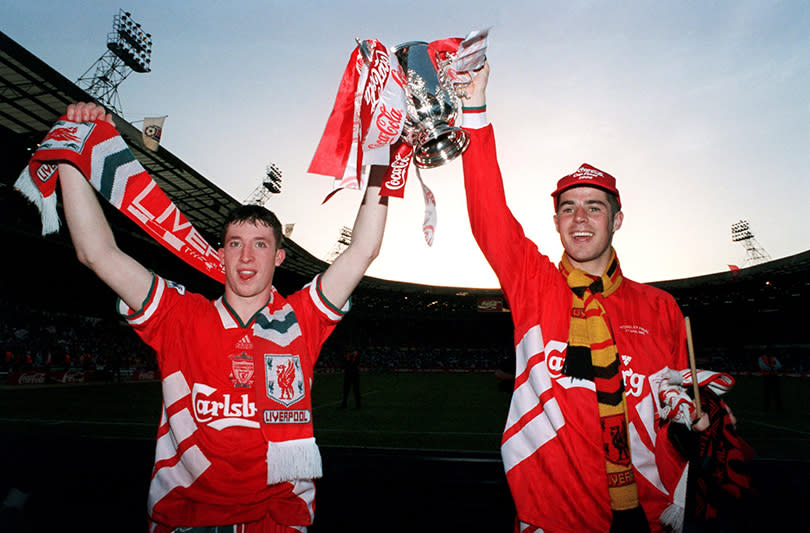 Hero: But Robbie Fowler, left, had his bad moments in red as well as great times