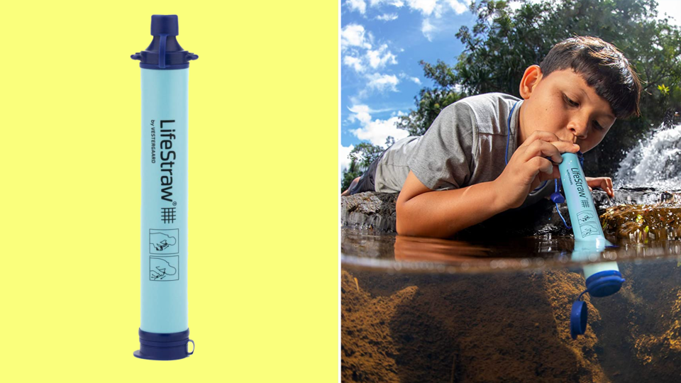 If water isn't readily available for you, your Lifestraw can turn any nearby body of water into a drinkable source.