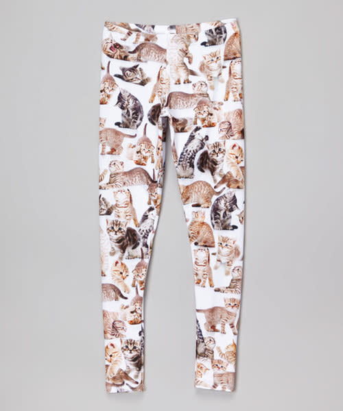 Playful Cat Print Leggings