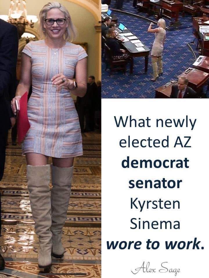 El republicano y auditor del estado de Alabama, Jim Zeigler, criticó en Facebook la ropa de la senadora demócrata del estado de Arizona, Kyrsten Sinema. (Foto: Jim Zeigler vía Facebook)