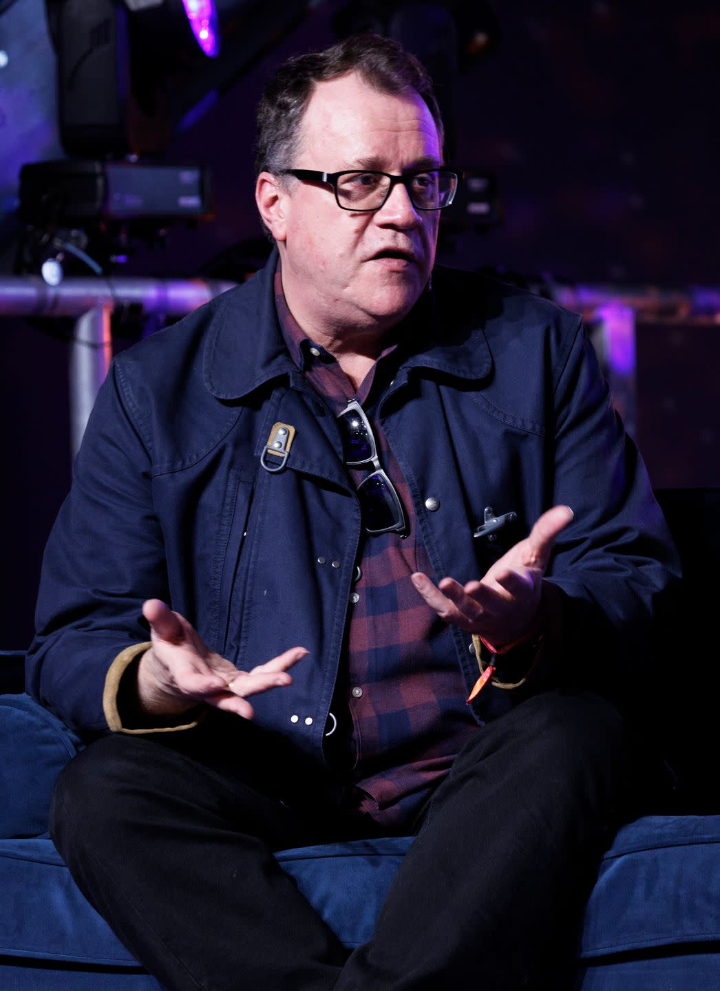 russell t davies speaking at the national student pride event in february 2024