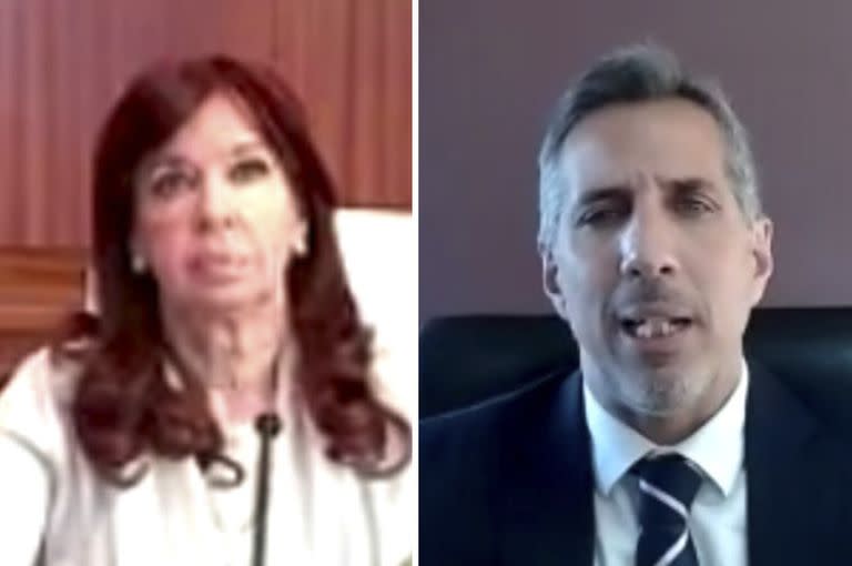 La vicepresidenta Cristina Fernández de Kirchner y el fiscal Diego Luciani