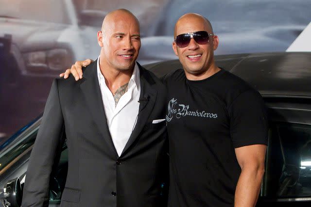 Buda Mendes/LatinContent via Getty Dwayne "The Rock" Johnson and Vin Diesel in 2011