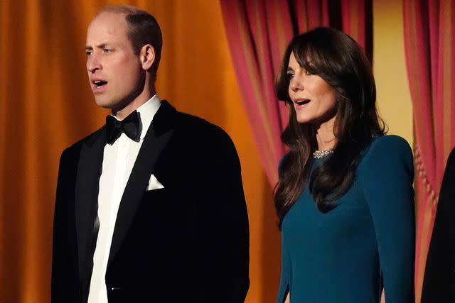 <p>Press Association via AP Images</p> Prince William and Kate Middleton attend the Royal Variety Performance on Nov. 30, 2023