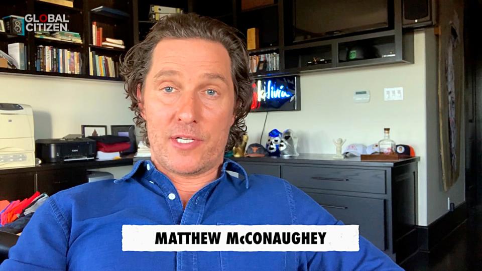 Matthew McConaughey speaks during 