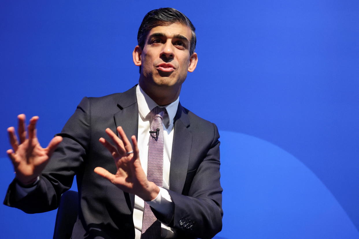 Government borrowing British Chancellor of the Exchequer Rishi Sunak speaks at Conservative Party Spring Conference in Blackpool, Britain March 18, 2022. REUTERS/Phil Noble