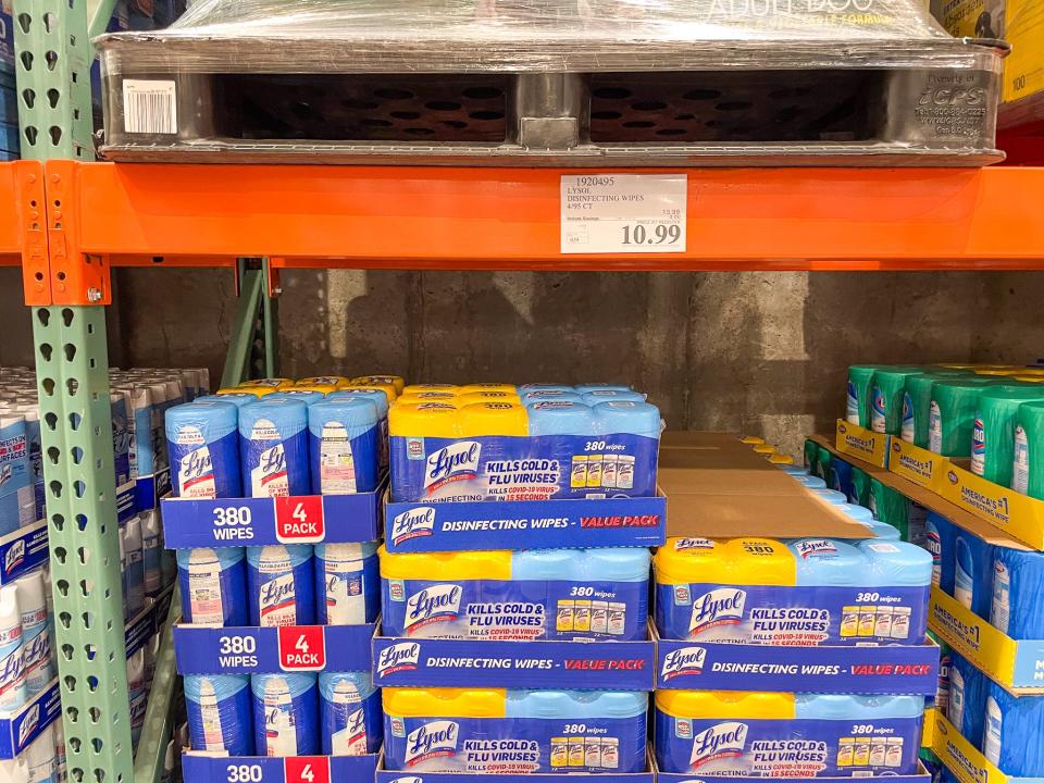 Lysol wipes at Costco.