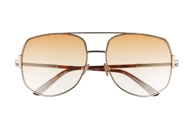 Tom Ford Lennox 62mm Oversize Aviator Sunglasses