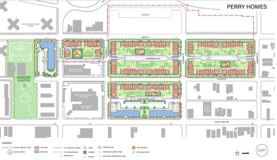 Perry Homes redevelopment project site plan. (Photo: BMHA)