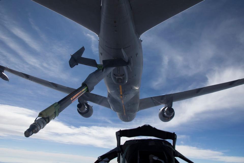 Air Force KC-46 refueling tanker F-15