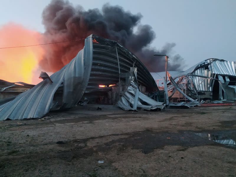 Aftermath of a Russian missile attack in Odesa region