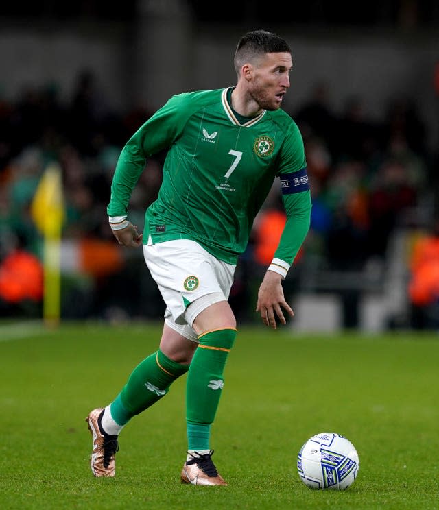 Republic of Ireland’s Matt Doherty was sent off in Athens