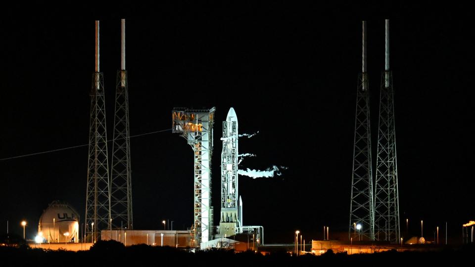 Vulcan Centaur rocket on the launch pad.