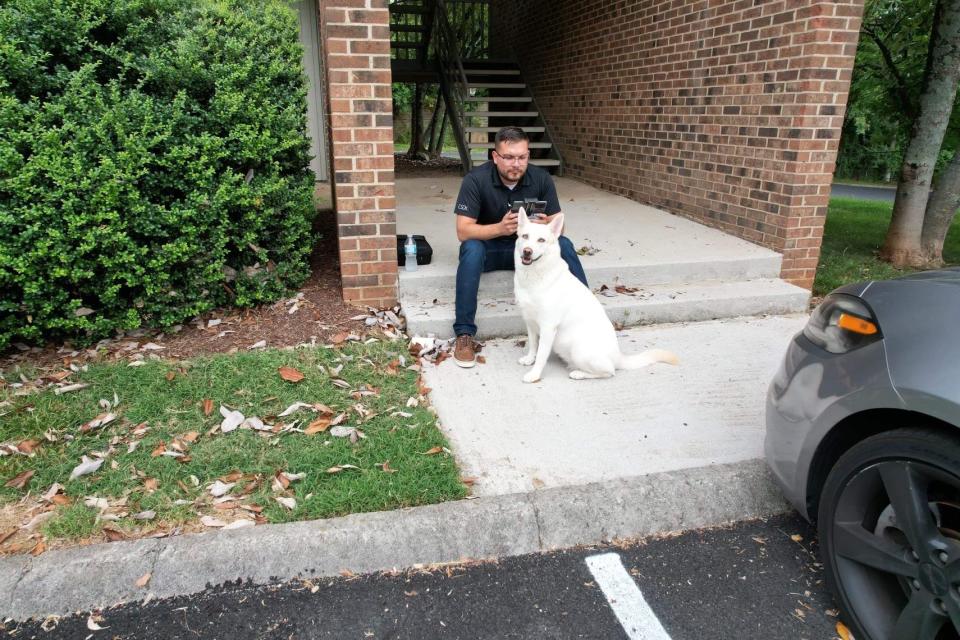Mauricio Luna and his dog, Ceci. Both were killed after a Knoxville Police officer hit them traveling over 80 mph on Aug. 13, 2021. Luna pulled out in front of Officer Cody Klingmann on Kingston Pike. Klingmann was responding to an in-progress burglary without his emergency lights and siren.