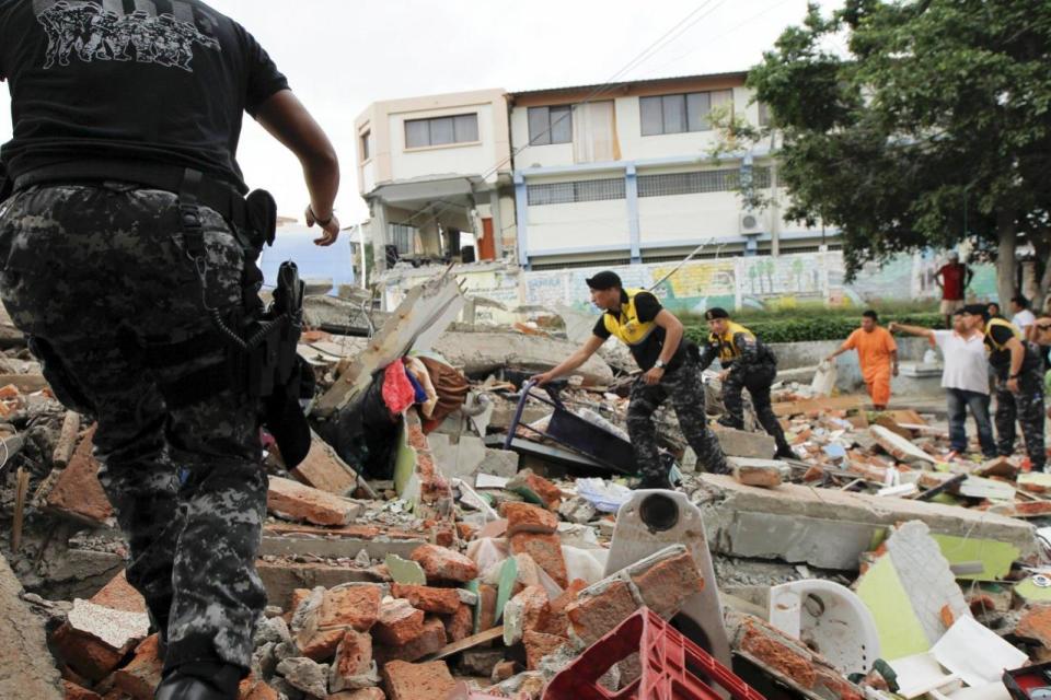 Searching the rubble