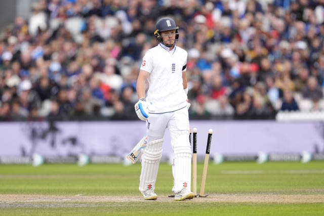 Ollie Pope looks dejected after being dismissed during the first England-Sri Lanka Test