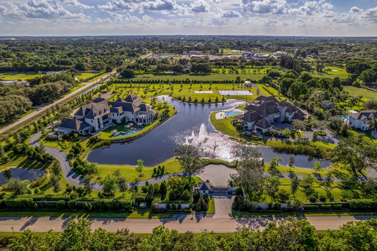 Two mansions built for identical twins on sale in Florida for $54 million.