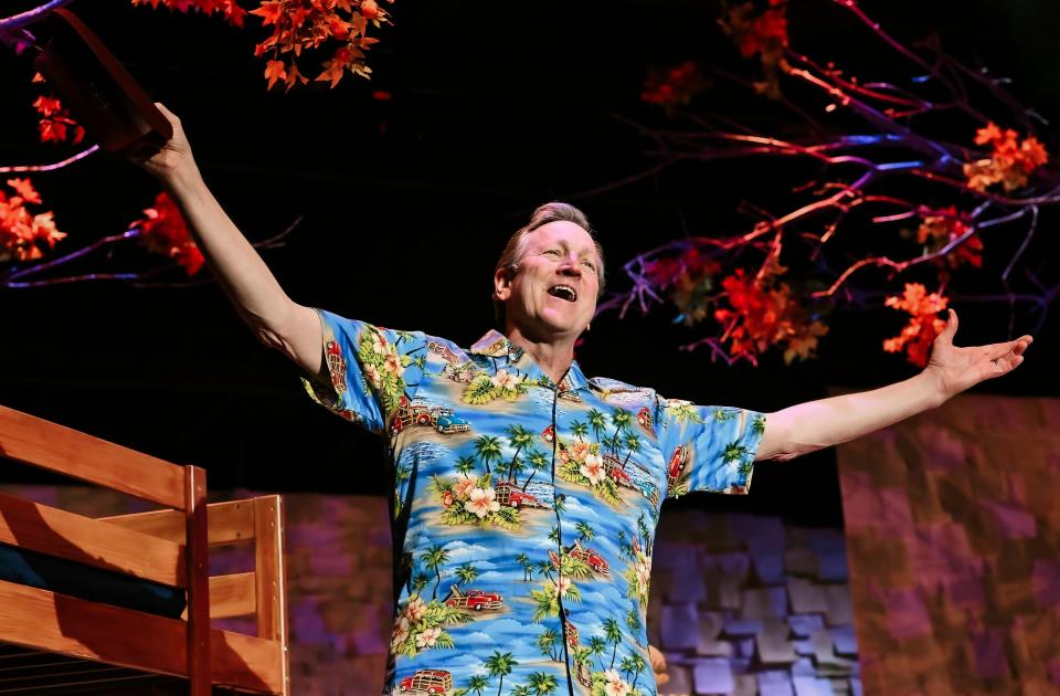 Dirk Lumbard performs in Lyric Theatre's production of the new musical "King of Pangaea."