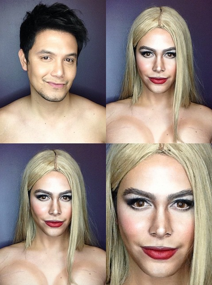 Makeup artist Paolo Ballesteros transforms himself into Sofía Vergara.