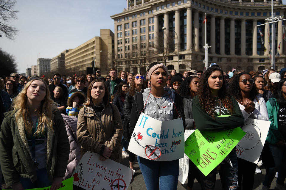 Gonzalez included six minutes and twenty seconds of silence in her speech, the time it took a shooter to kill 17 students and faculty at Stoneman Douglas High School.&nbsp;