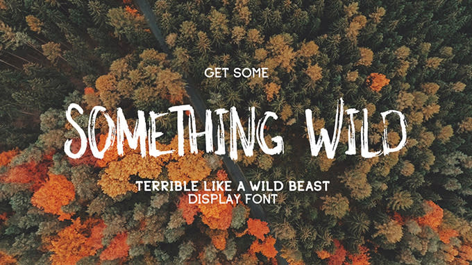 Best free handwriting fonts: Something Wild handwriting font sample