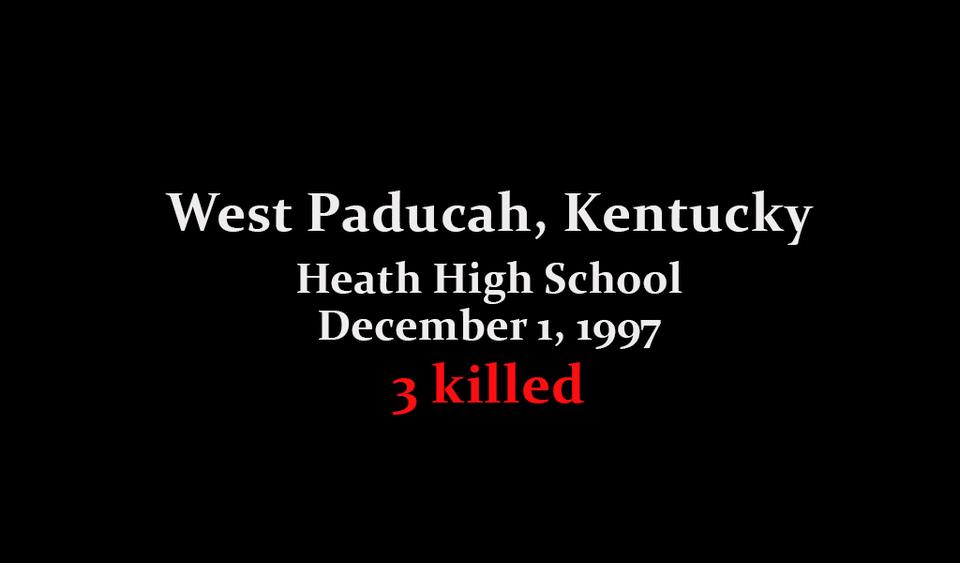 Paducah, Jonesboro, Columbine and Newtown: A chain of tragedy and grief