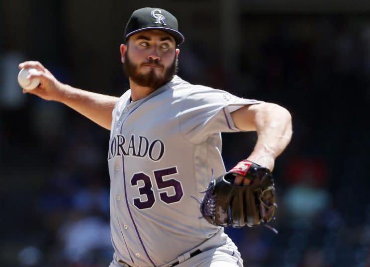 Rockies pitcher Chad Bettis was diagnosed with testicular cancer on Nov. 28, but is now cancer-free. (AP)