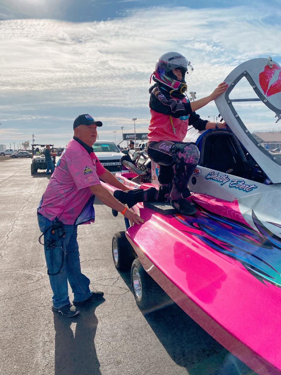 Shelby Ebert started racing when she was 14 years old with jet skis. She now races top-flight speed boats and is one of the fastest in the business.