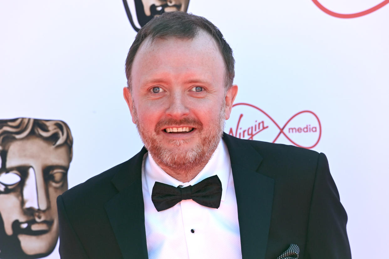 LONDON, ENGLAND - MAY 08: Chris McCausland attends the Virgin Media British Academy Television Awards at The Royal Festival Hall on May 08, 2022 in London, England. (Photo by Dave J Hogan/Getty Images)