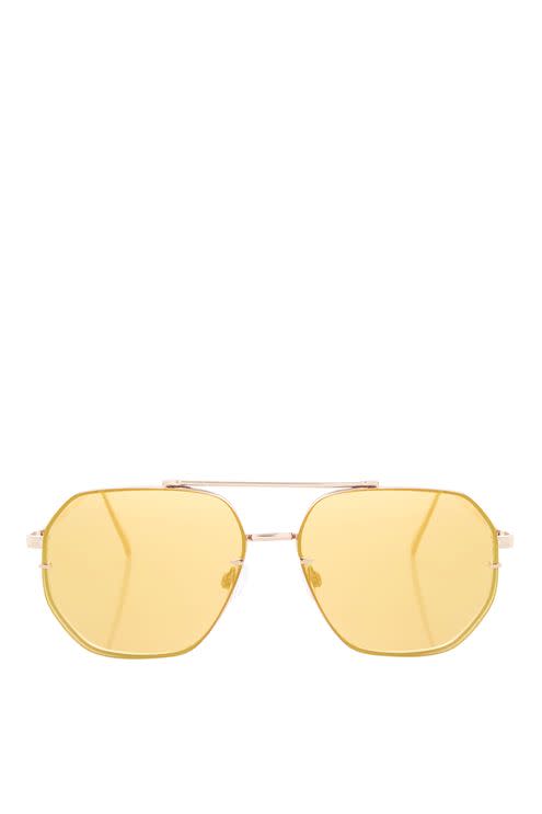 Angular Rimless Aviator Sunglasses