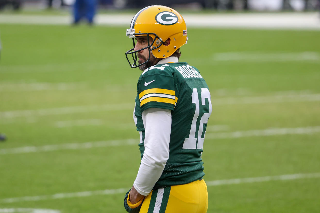 Aaron Rodgers #12 of the Green Bay Packers 
